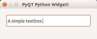 PyQT Textbox Widget