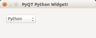 PyQT Combobox Widget