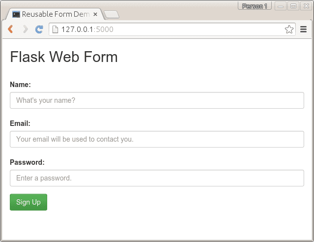 Flask Form Python Tutorial