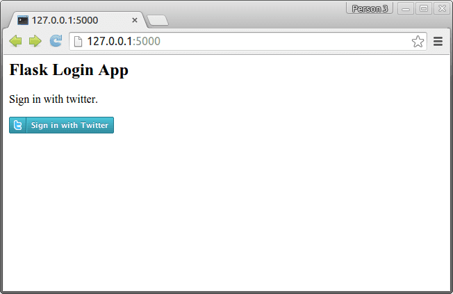 Flask Login Twitter Screen