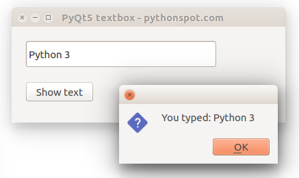 Graphical application using PyQt5