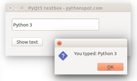 PyQt5 QLineEdit Textbox