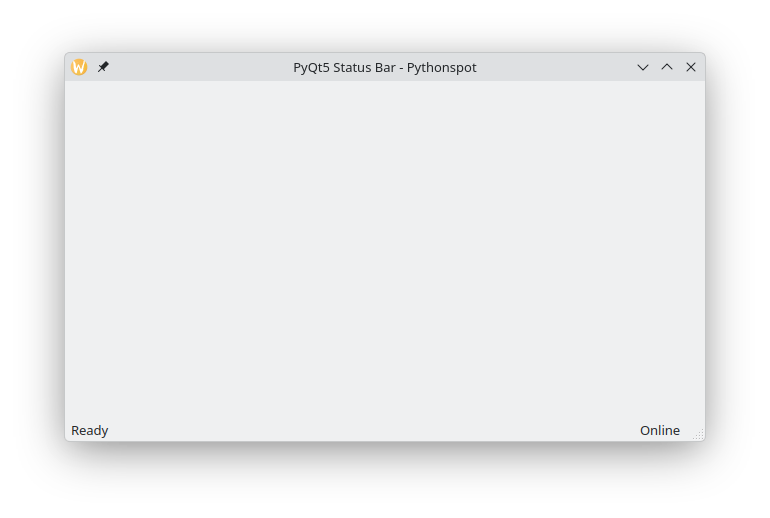 PyQt5 status bar permanent widget with QLabel on right side